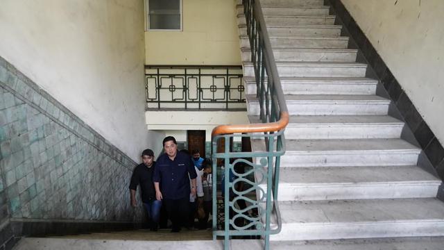 Menteri BUMN Erick Thohir berkunjung ke Kota Tua, Jakarta Utara pada Minggu (26/6/2023) siang.