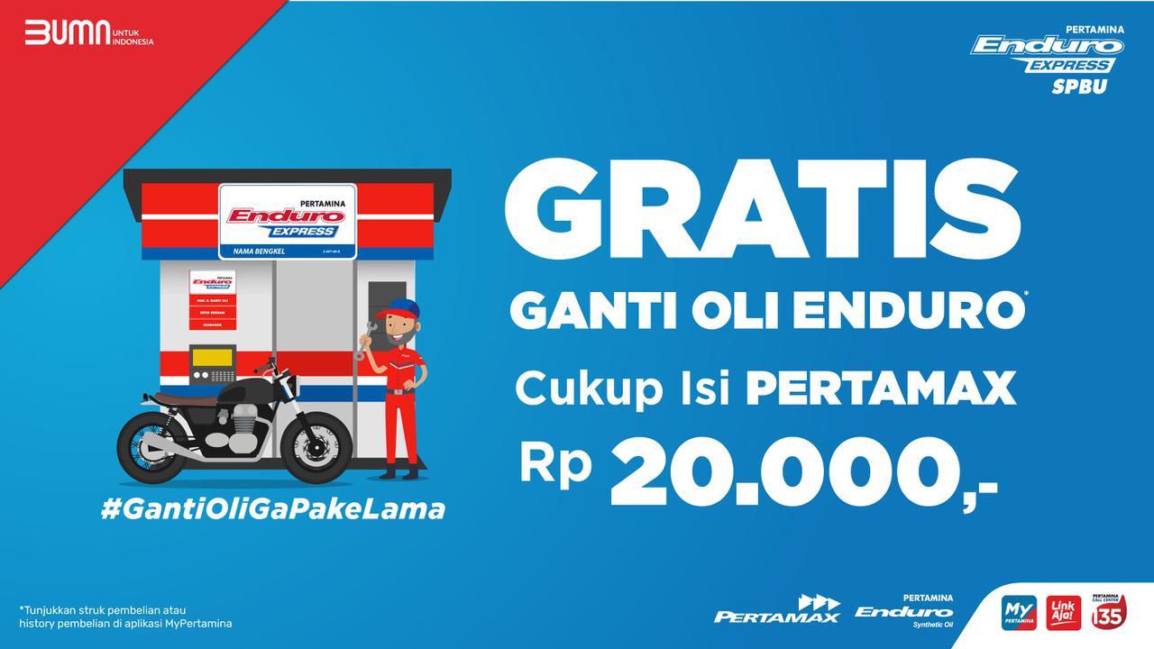 Promo Go SPBU, Isi Pertamax Bisa Ganti Oli Enduro Secara Gratis