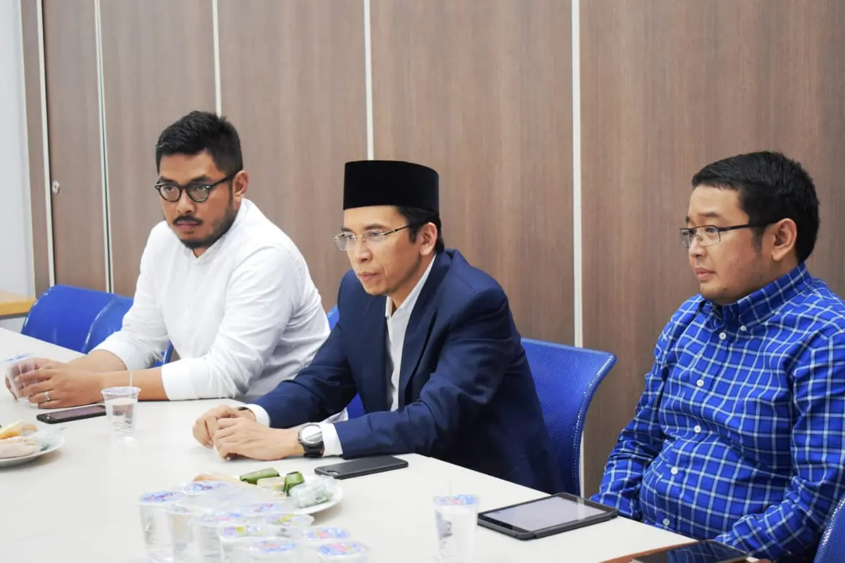 Gubernur Nusa Tengga Barat (NTB) Muhammad Zainul Majdi alias Tuan Guru Bajang (TGB) saat berkunjung ke redaksi Liputan6 di SCTV Tower, Senayan, Jakarta, Selasa (3/78/2018). (Istimewa)
