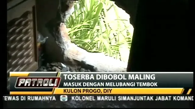 Toserba Dibobol Maling, Masuk dengan Melubangi Tembok