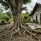 Akar Pohon Merusak Pondasi Rumah (created by AI)