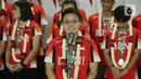 Para atlet bulutangkis dari tim Thomas Cup dan Uber Cup Indonesia telah kembali ke Tanah Air. (Bola.com/M Iqbal Ichsan)
