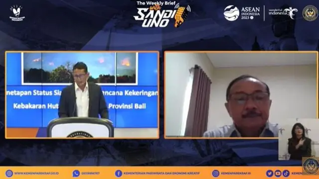 Menparekraf Sandiaga Uno di The Weekly Brief with Sandi Uno, Senin, 23 Oktober 2023