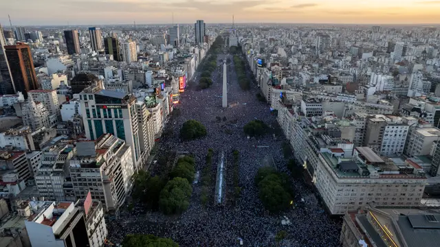 Lautan Manusia di Buenos Aires Rayakan Kemenangan Argentina pada Piala Dunia 2022