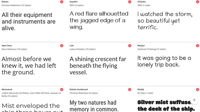 google fonts