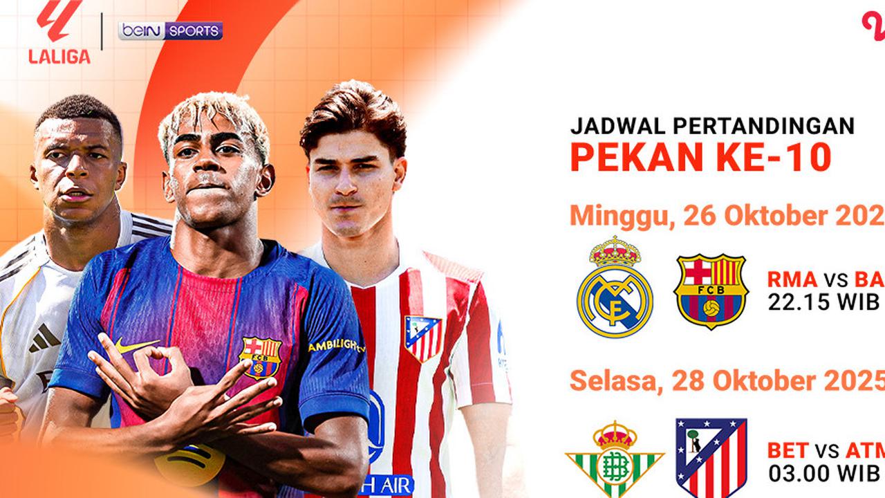 Cek Jadwal dan Nonton LaLiga 2025/26: Pekan Ke-10 Live Streaming Eksklusif di Vidio