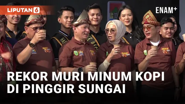 27 Ribu Warga Sumsel Cetak Rekor Muri Minum Kopi di Pinggir Sungai