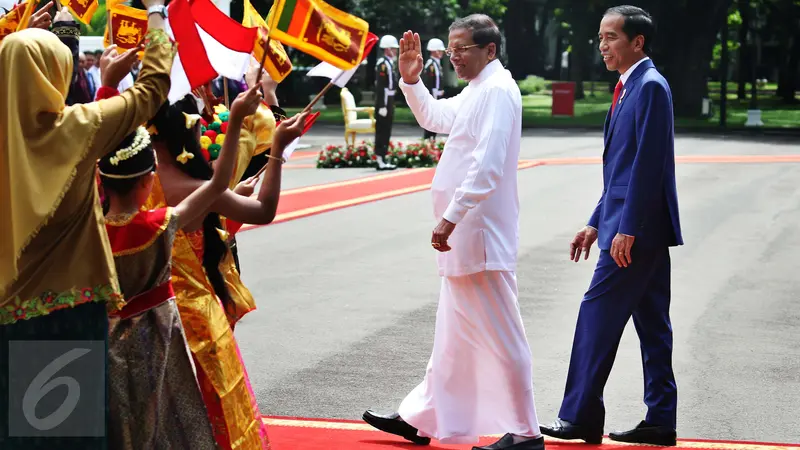 Jokowi Sambut Kunjungan Kenegaraan Presiden Sri Lanka di Istana Merdeka