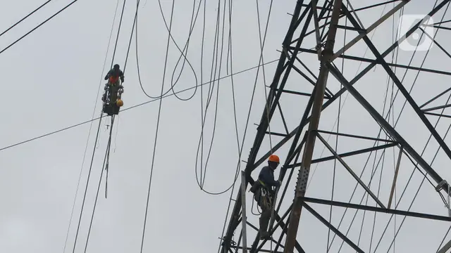 Saat Pasukan Elit PLN Bekerja Diantara Ketinggian dan Tegangan Tinggi