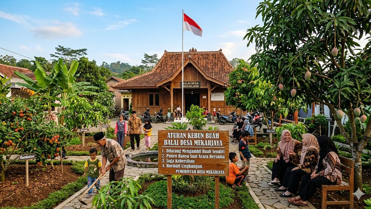 Cara Membuat Kebun Buah di Balai Desa yang Tidak Ganggu Kegiatan