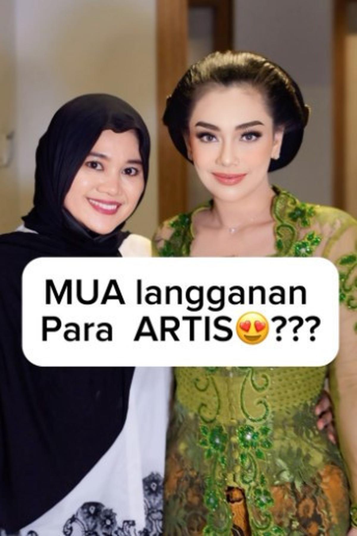 Celine juga berfoto bersama MUA yang meriasnya untuk acara di Mangkunegaran.