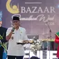 Wagub DKI Jakarta Sandiaga Uno memberikan sambutan pada pembukaan Bazaar Ramadhan Week OK Oce Goes To Mall di Lippo Mal Kemang, Jakarta, (30/5). Bazaar menampilkan fashion, craft serta kuliner. (Liputan6.com)