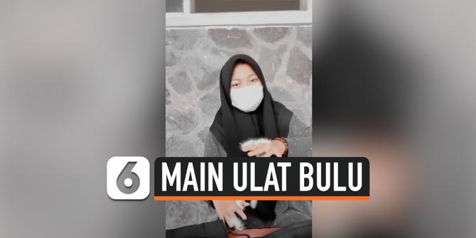 VIDEO: Remaja Punya Hobi Main Ulat Bulu, Begini Aksinya
