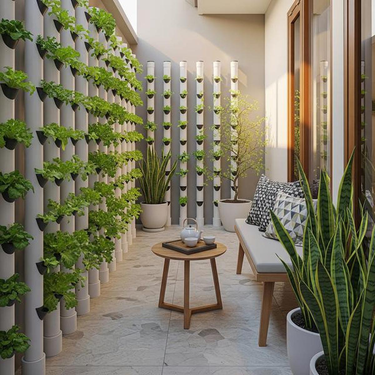 9 Desain Teras Minimalis dengan Kebun Sayur Vertikal, Maksimalkan Lahan Sempit
