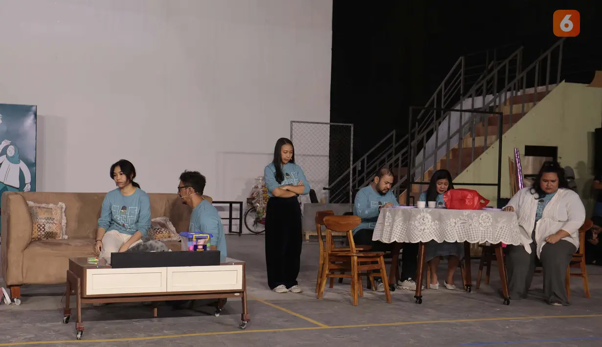 Chintana Jo berlatih mendalami karakter Kaluna dalam Home Sweet Loan The Musical di Jakarta, Senin (14/9/2026). (KLY/Budy Santoso)