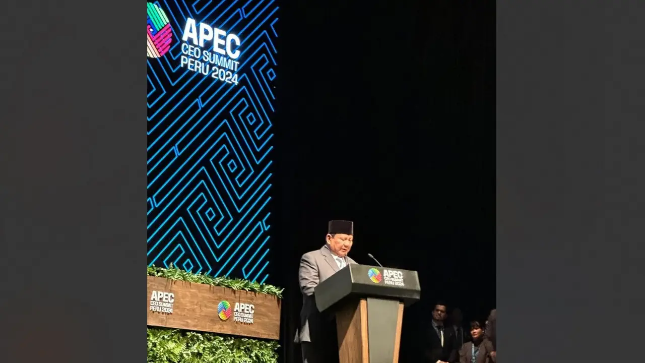 Presiden Prabowo di Grand National Theatre of Peru, Lantai 2, Lima, Peru pada Kamis petang waktu setempat 14 Natau Jumat pagi WIB (15/11/2024).