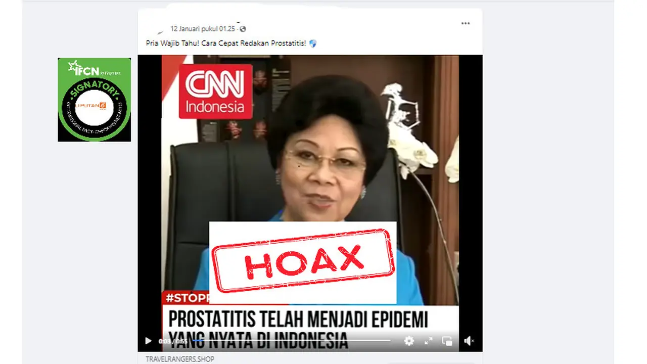 Salah satu video hoaks yang beredar di media sosial
