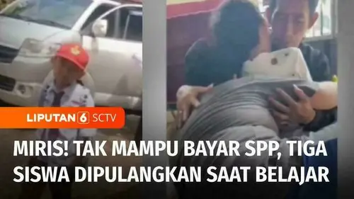 VIDEO: Miris! Tak Mampu Bayar SPP, Tiga Siswa SD di Pandeglang Dipulangkan