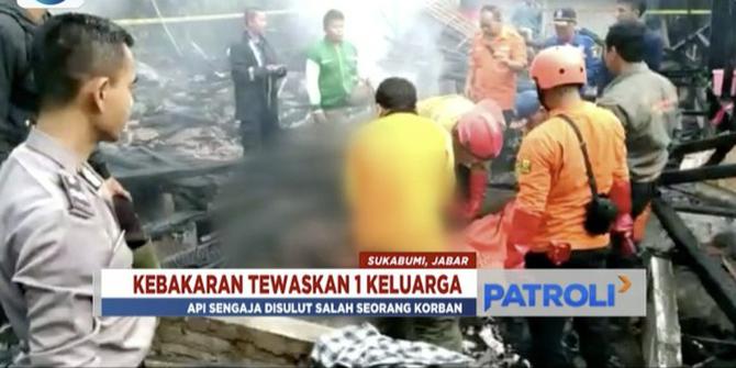 Aksi Bakar Diri Satu Keluarga di Sukabumi Diduga Didalangi Suami