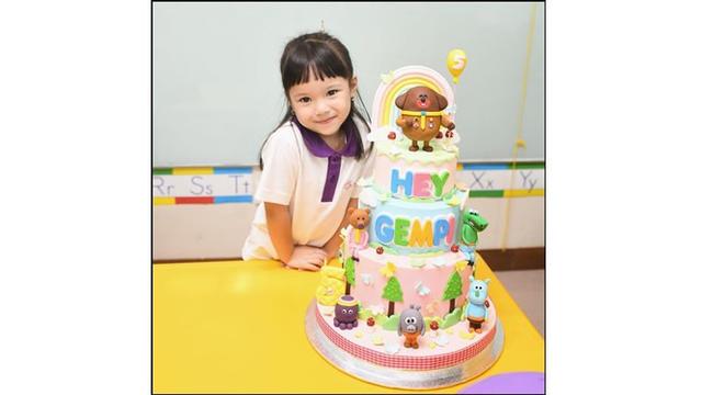 Perayaan ulang tahun Gempi kali ini mengusung tema serial animasi kesukaannya, Hey Duggee.