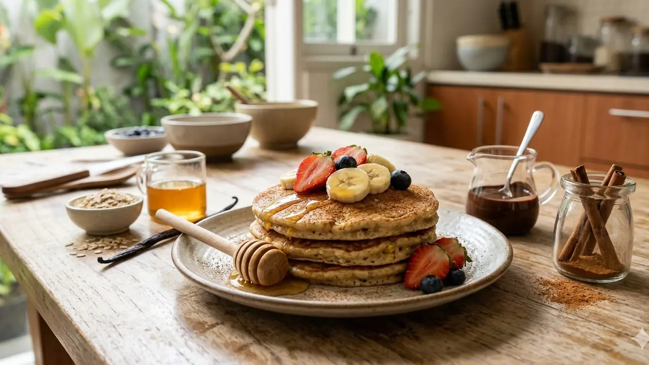 Cara Membuat Pancake 2 Bahan (Foto: Gemini AI)