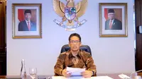 Ketua Dewan Komisioner Lembaga Penjamin Simpanan (LPS) Purbaya Yudhi Sadewa, dalam Konferensi Pers Virtual Penetapan Tingkat Bunga Penjaminan LPS, Rabu (29/9/2021).