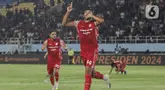 Pemain Persis Solo, Ricardo Regis Aparecido De Lima (Ricardo Lima) merayakan golnya ke gawang Persija Jakarta saat laga perebutan tempat ketiga Piala Presiden 2024 di Stadion Manahan, Solo, Sabtu (3/8/2024). (Liputan6.com/Herman Zakharia)