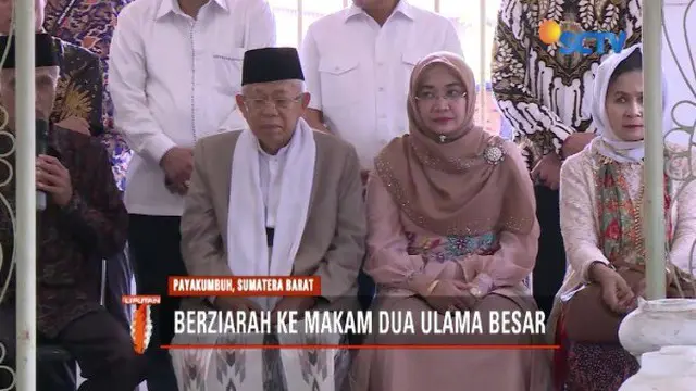 Ma’ruf Amin hadiri tabligh akbar dan ziarah ke makam ulama di Payakumbuh, Sumatera Barat.