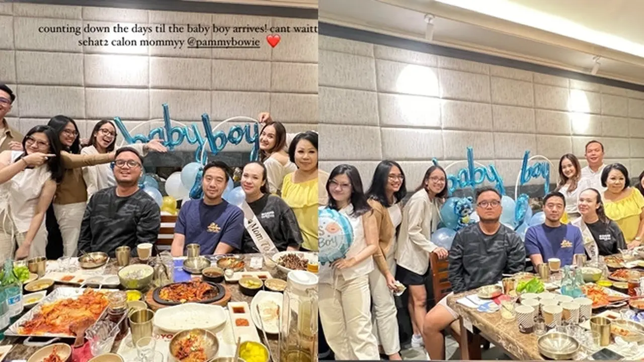 7 Momen Baby Shower Perdana Pamela Bowie, Hamil Anak Laki-Laki