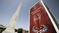 A view of the Olimpic stadium in Rome on May 26, 2009 where the UEFA Champions League final between Barcelona and Manchester United will be played tomorrow. AFP PHOTO/FILIPPO MONTEFORTE