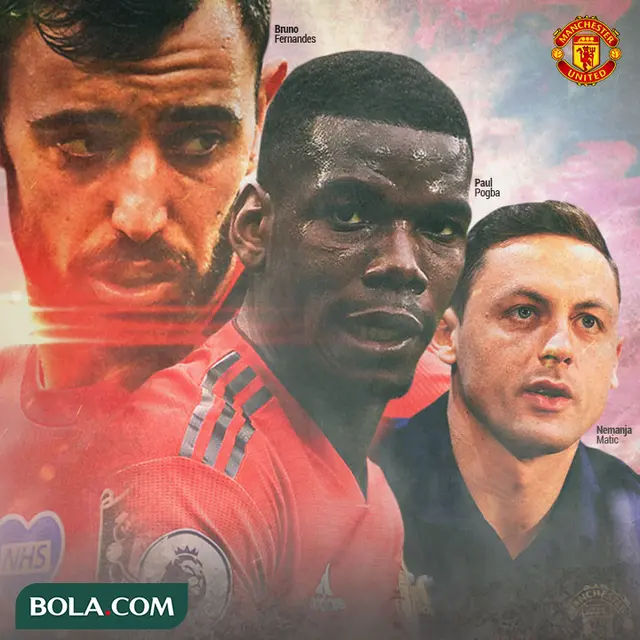 Manchester United - Bruno Fernandes, Paul Pogba, Nemanja Matic