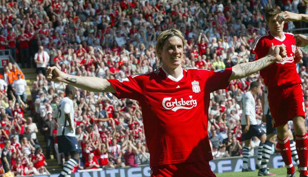 Tak sia-sia, ternyata di Liverpool adalah musim terbaik Torres selama berkarier. Di Liverpool Torres mencetak 50 gol pada laga ke-72. (AFP/Tony Spencer)