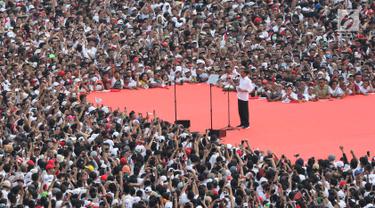 Gaya Pidato Jokowi Bakar Semangat Pendukung Konser Putih Bersatu