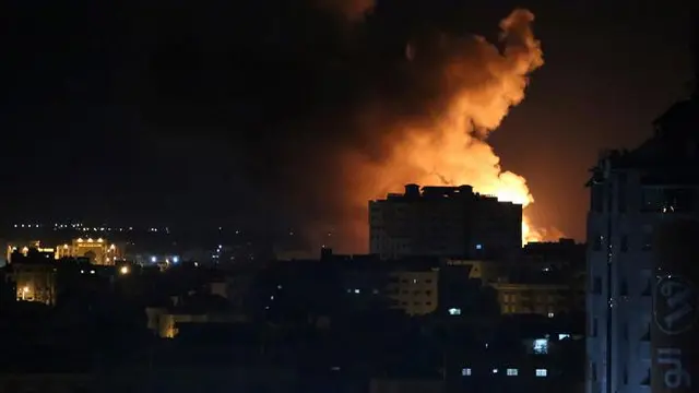 Suasana Serangan Udara Israel saat Gempur Jalur Gaza