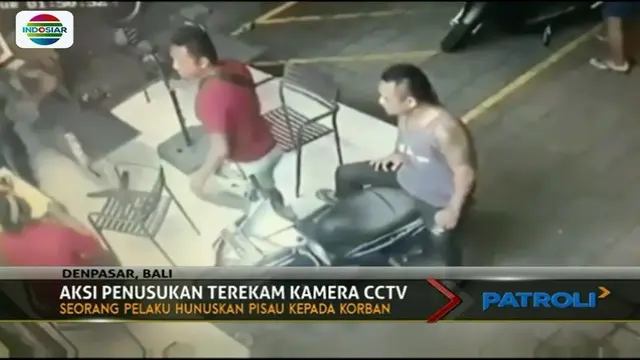 Polisi berhasil meringkus dua pelaku penusukan di depan minimarket di Bali berkat hasil rekaman CCTV.