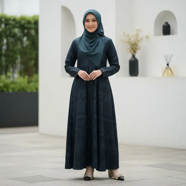 Model Gamis Embos Terbaru