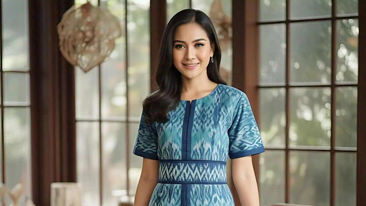 Gambar Model Atasan Batik Wanita Elegan