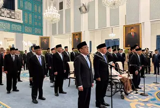 Presiden Prabowo melantik sejumlah tokoh menjadi Dewan Pertimbangan Presiden Wantimpres. (Liputan6.com/ Lizsa Egeham)