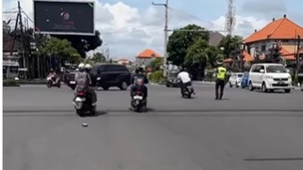 Aksi Nekat Pemotor di Bali Mabuk lalu Berusaha Tendang Polisi Lagi Atur Lalu Lintas, Begini Nasibnya