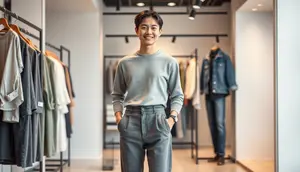 celana abu abu cocok dengan baju warna apa ©Ilustrasi dibuat AI