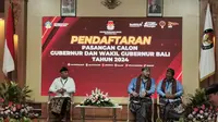 Made Muliawan Arya dan Putu Agus Suradnyana diusung oleh Koalisi Indonesia Maju (KIM) Plus Daftar Pilkada Bali (Dewi Divianta/Liputan6.com)