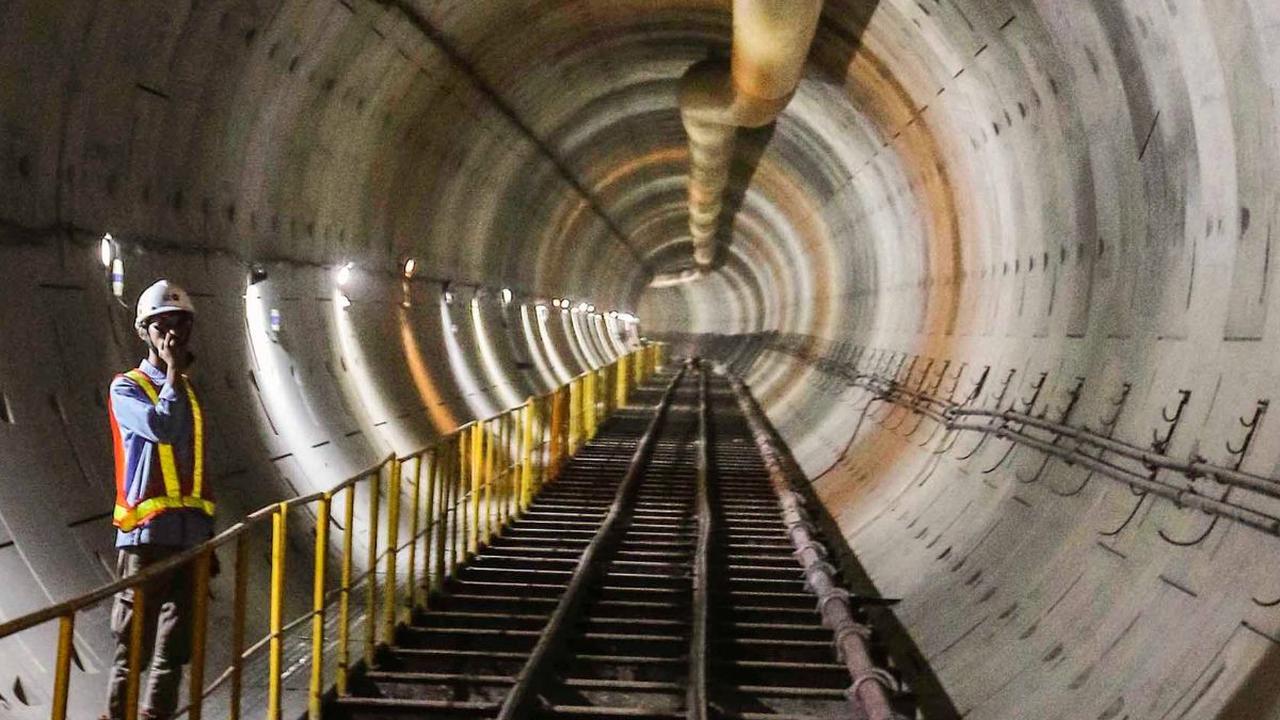FOTO: Inilah Penampakan Terowongan Bawah Tanah MRT di Dekat Monas