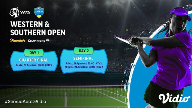 Jadwal dan Live Streaming Pertandingan Babak Final WTA Western and Southern Open 2021 di Vidio