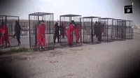 Beredar Video ISIS Kurung 21 Pejuang Kurdi dalam Kandang
