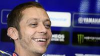 Pembalap Yamaha asal Italia, Valentino Rossi. (AFP/Filippo Monteforte)