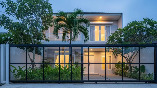 9 Desain Pagar Rumah Minimalis Transparan Kombinasi Kaca dan Besi, Solusi Elegan