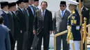 Prabowo dan Hun Sen dijadwalkan akan melakukan pertemuan bilateral beserta delegasi antara kedua negara. (BAY ISMOYO/AFP)