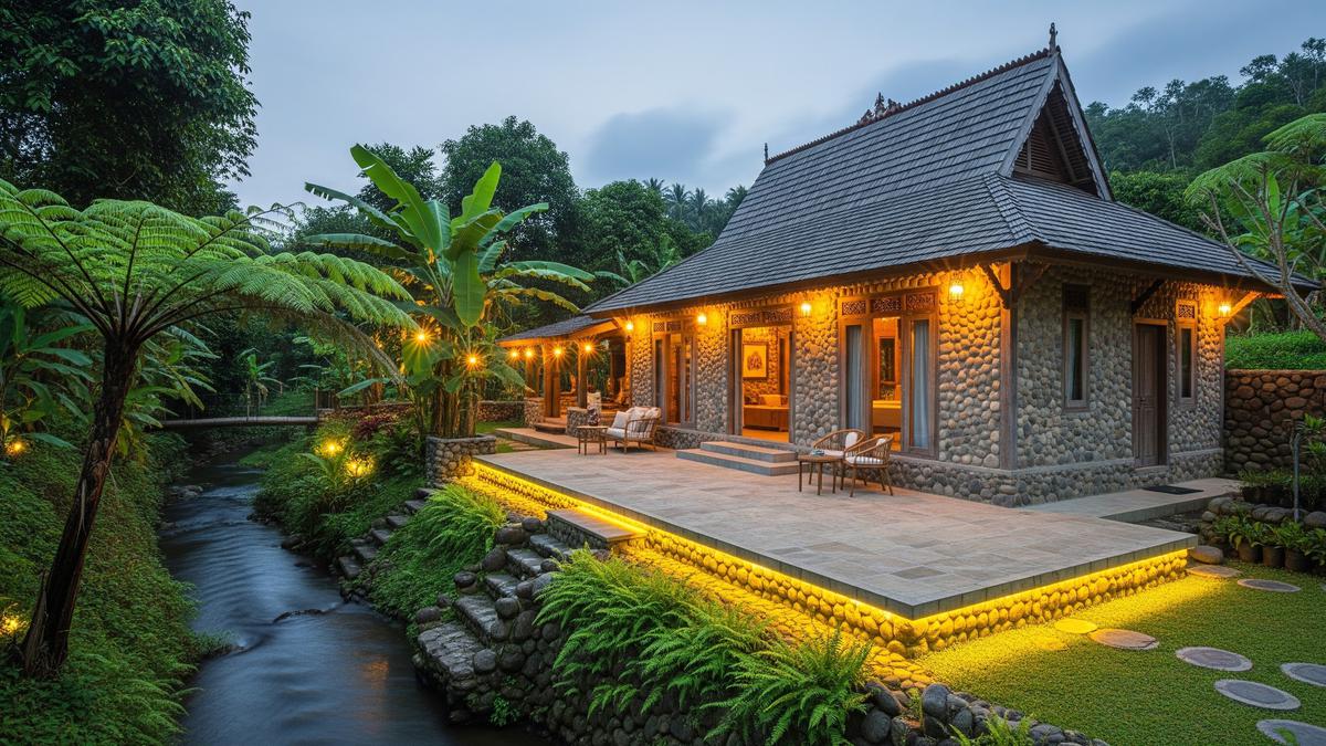 8 Contoh Rumah Sederhana di Desa Dekat Sungai Kecil, Hunian Asri yang Menenangkan dan Sejuk