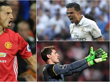 Berikiut ini Ibrahimovic dan empat pemain top dunia yang resmi berstatus tanpa klub sejak 1 Juli 2017. (Kolase foto-foto dari EPA)