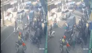 Detik-Detik Avanza Tabrak 7 Motor Penjemput Pelajar MTsN di Bandar Lampung